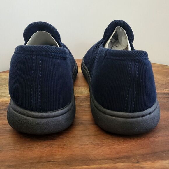 NWOT Hush Puppies Slippers Corduroy Navy Men's Size 8 - Picture 9 of 11
